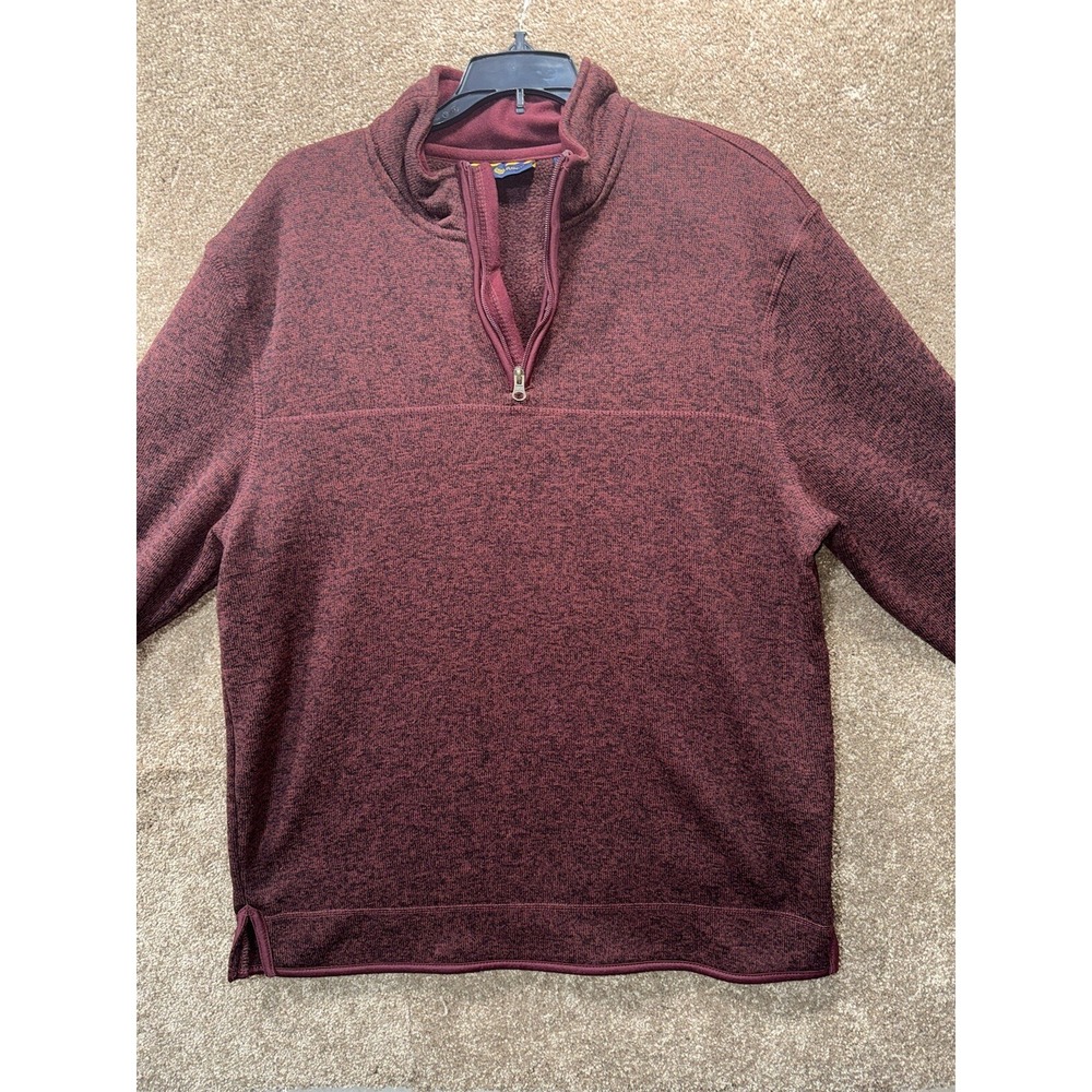 Club Room 1/4 Zip Pullover -‎ Maroon - Size Large - Excellent Condition